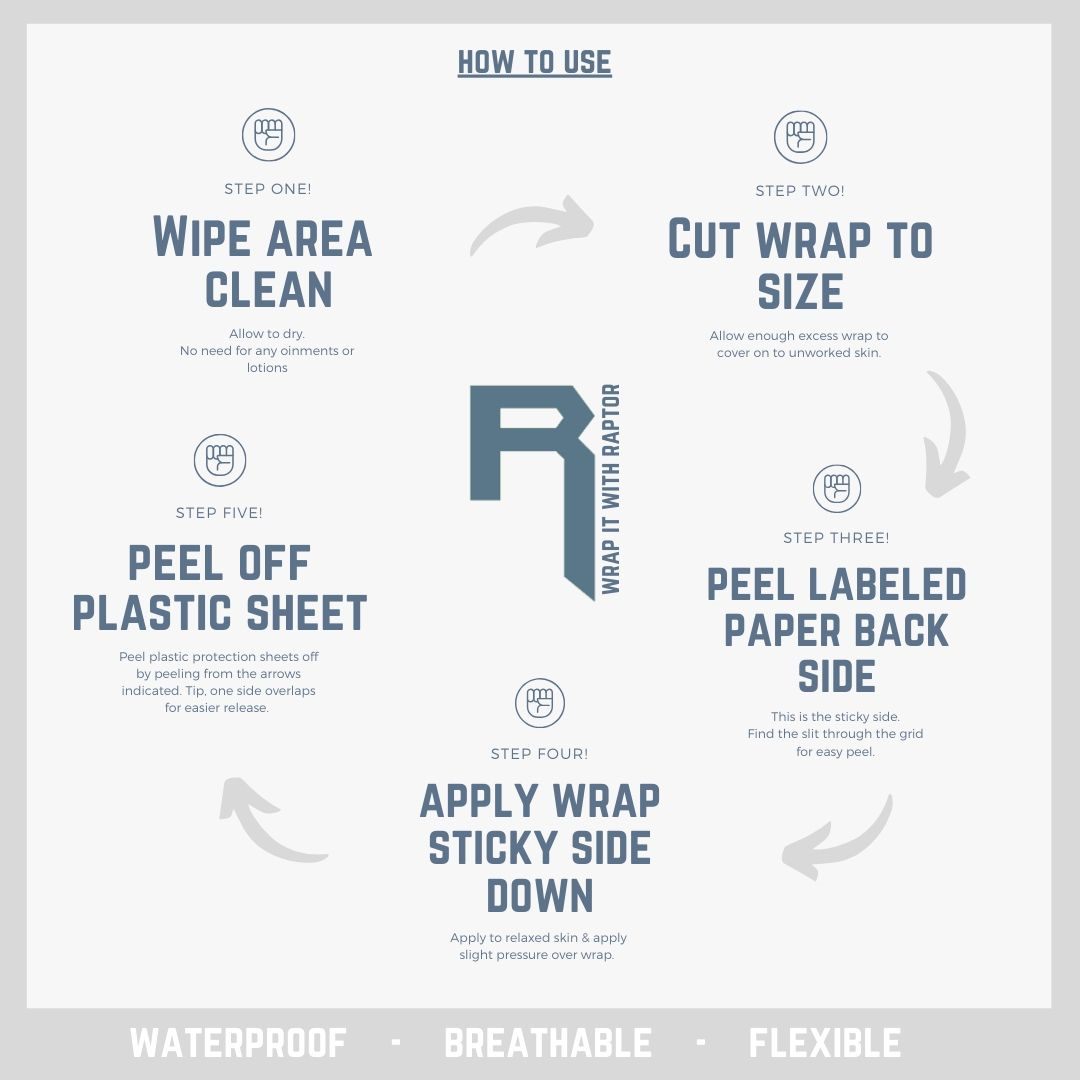Raptor Wrap Sheets 5pcs - 7.9in x 9.8in